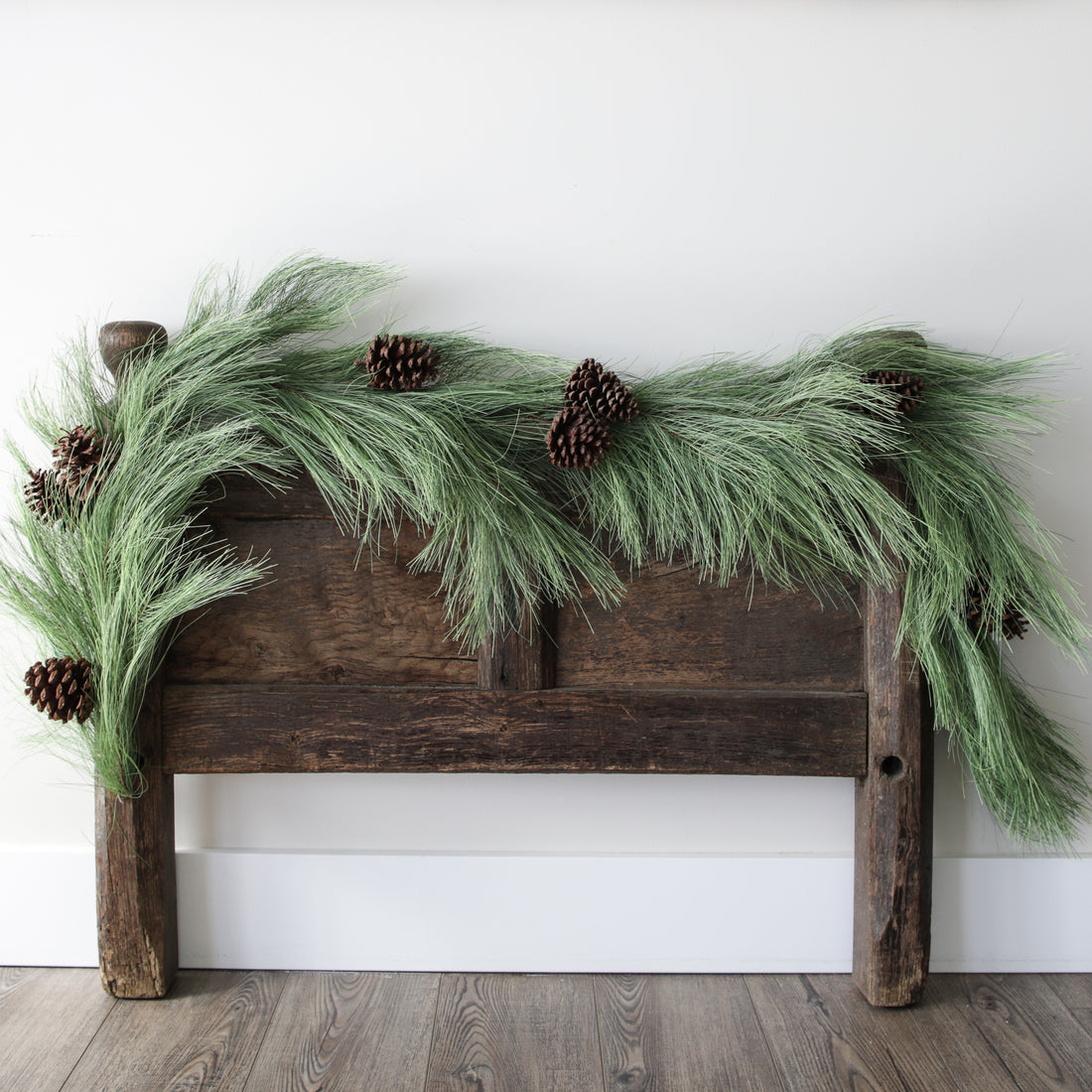 Long Needle Pine Garland with Cones 6ft - Interior Delights