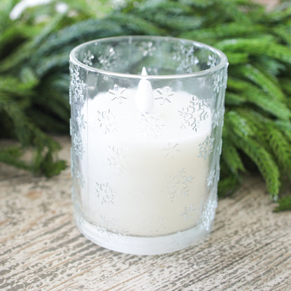 Snowflake Flameless Candle