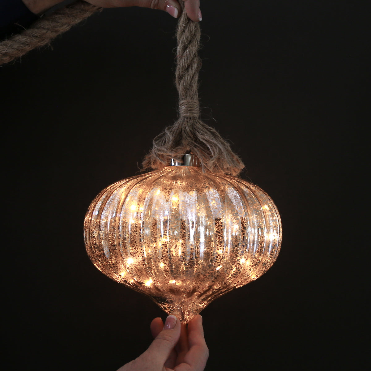 Onion: Luster Glass LED Ornament with Remote - Interior Delights