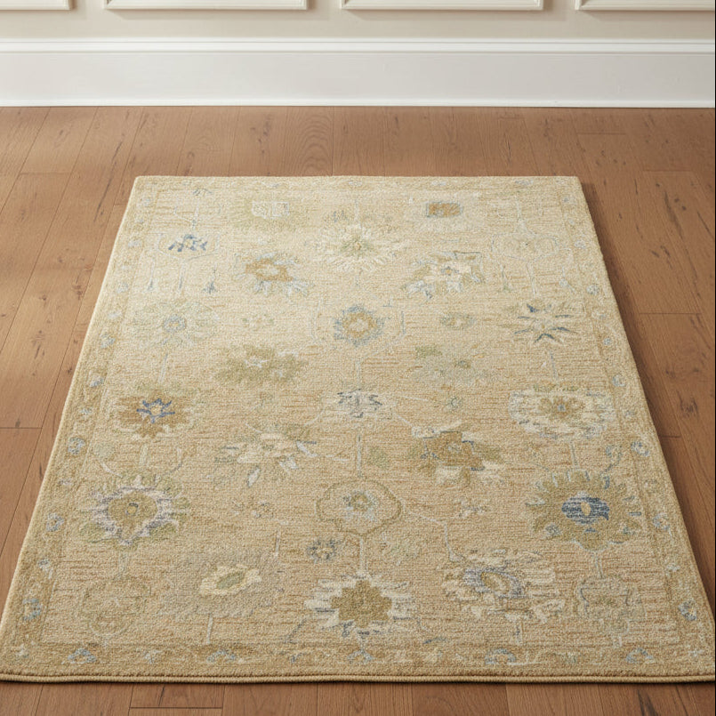 Elegant living space featuring the Sarah Rug in Rust color, perfect for enhancing indoor decor.