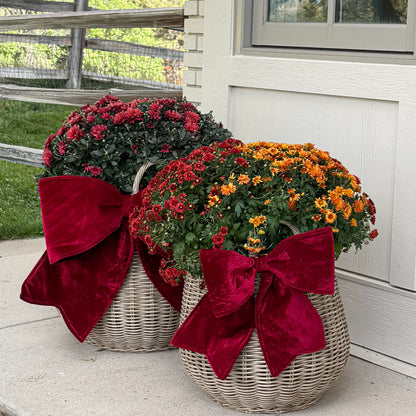 Round Willow Planter Baskets - Set of 2 - Interior Delights