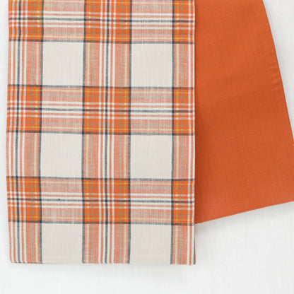 Orange Plaid Table Runner