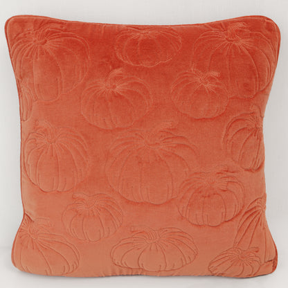 Orange Stitched Pumpkin Pillow