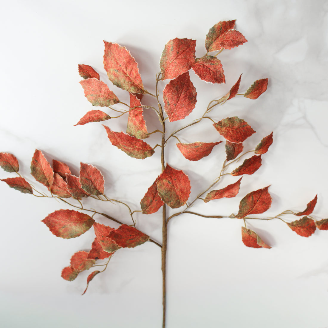 35" Autumn Leaves Stem, Rust
