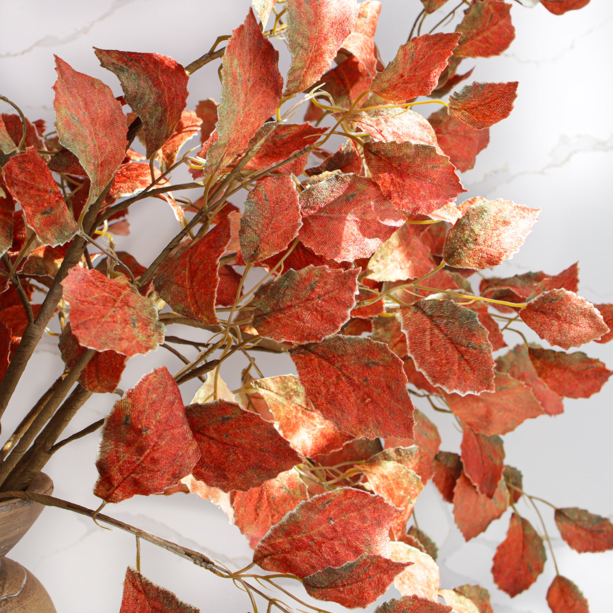 35" Autumn Leaves Stem, Rust