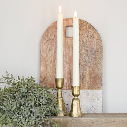 Short Gold Candle Holders- Set of 2 - Interior Delights