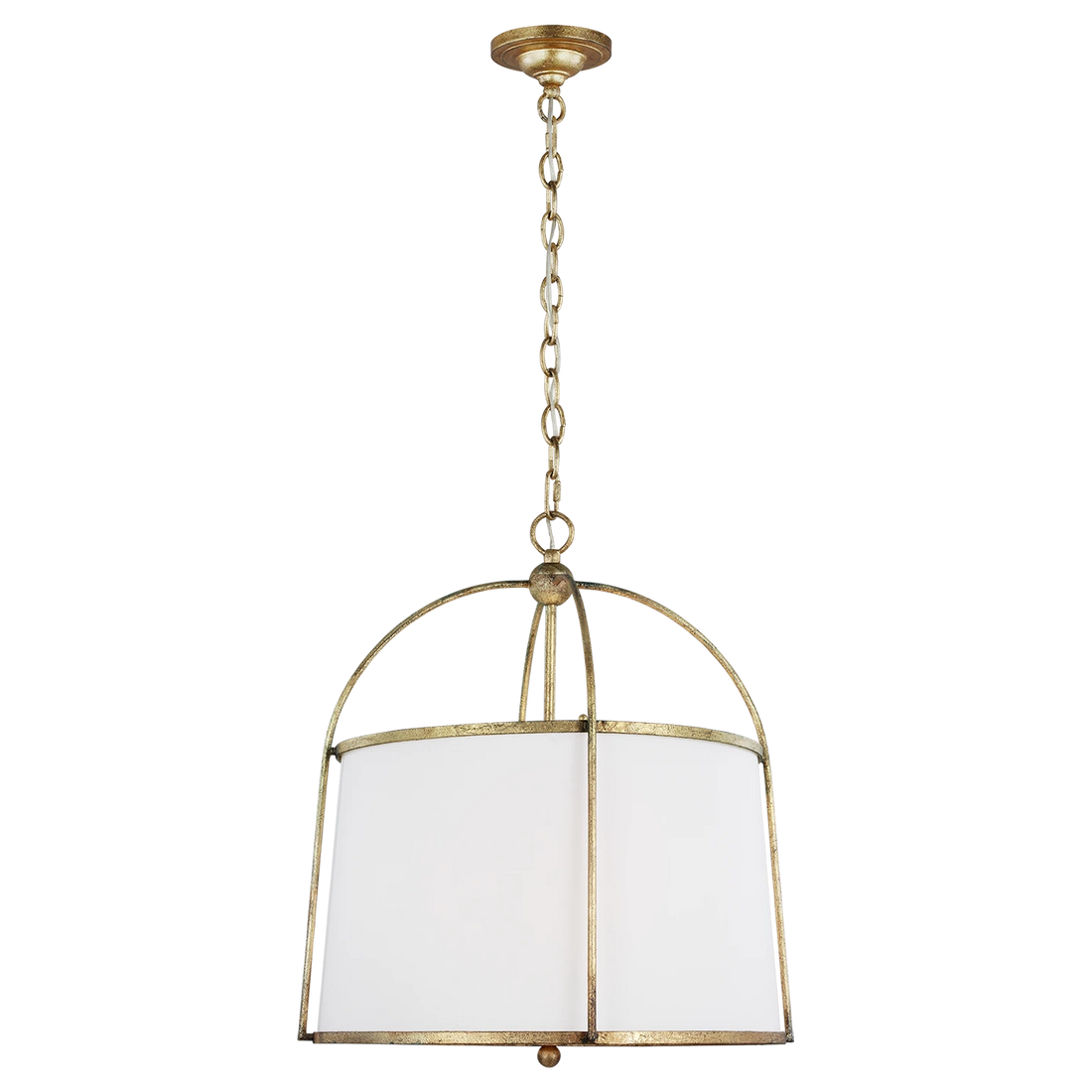 Jen - Antique Gold Chandelier with Linen Shade