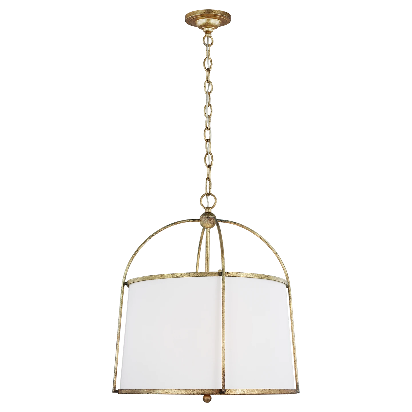 Jen - Antique Gold Chandelier with Linen Shade