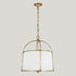 Jen - Antique Gold Chandelier with Linen Shade - Interior Delights