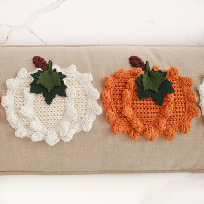 Long Lumbar Pumpkin Knit Pillow