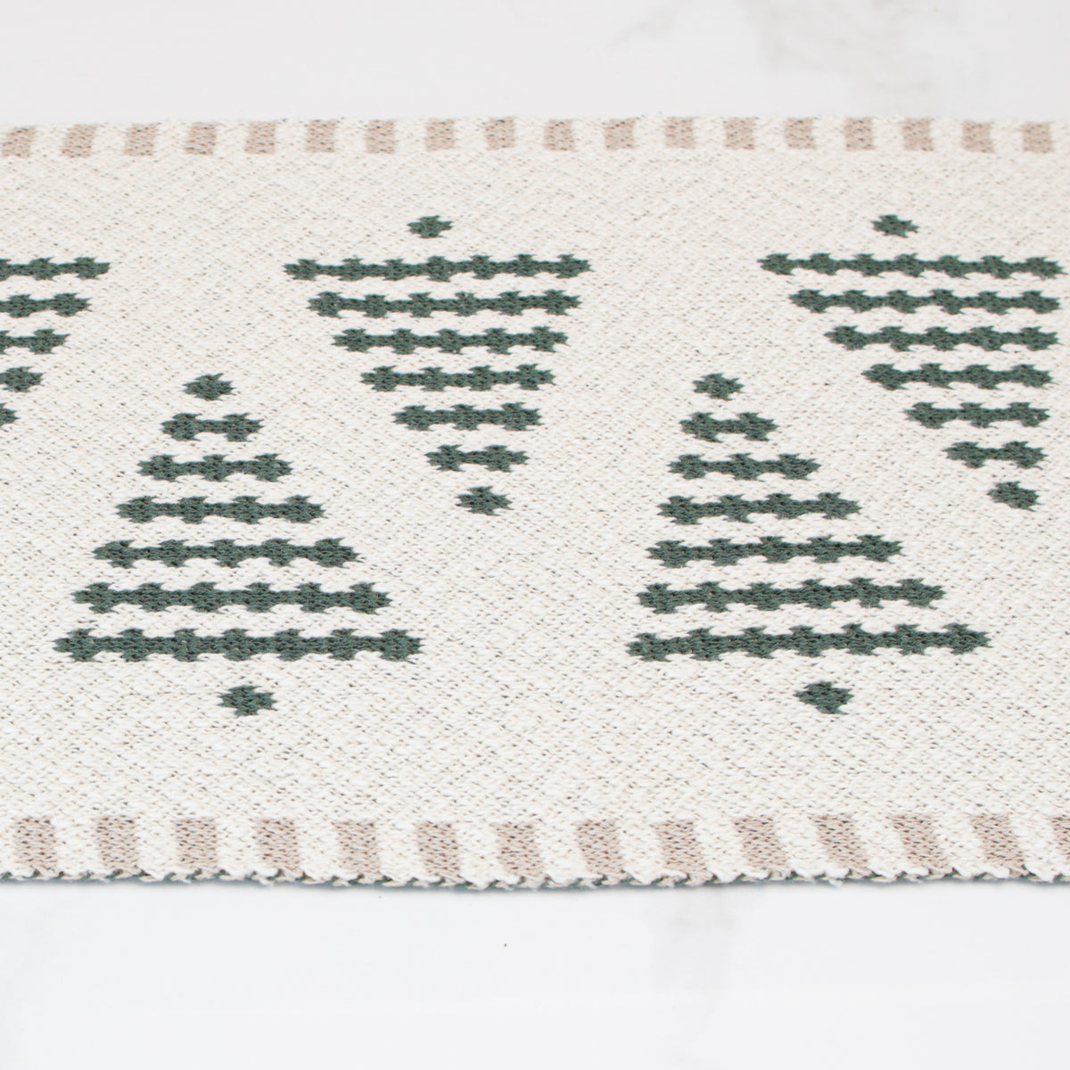 Cream Knit Tree Table Runner