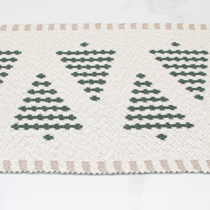 Cream Knit Tree Table Runner