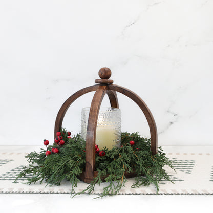 Dark Wood Square Lantern