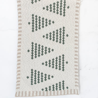Cream Knit Tree Table Runner