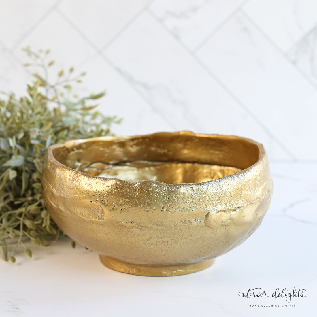 7" Rough Gold Bowl - Interior Delights