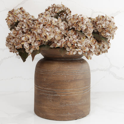 16" Autumn Hydrangea Bush, Brown