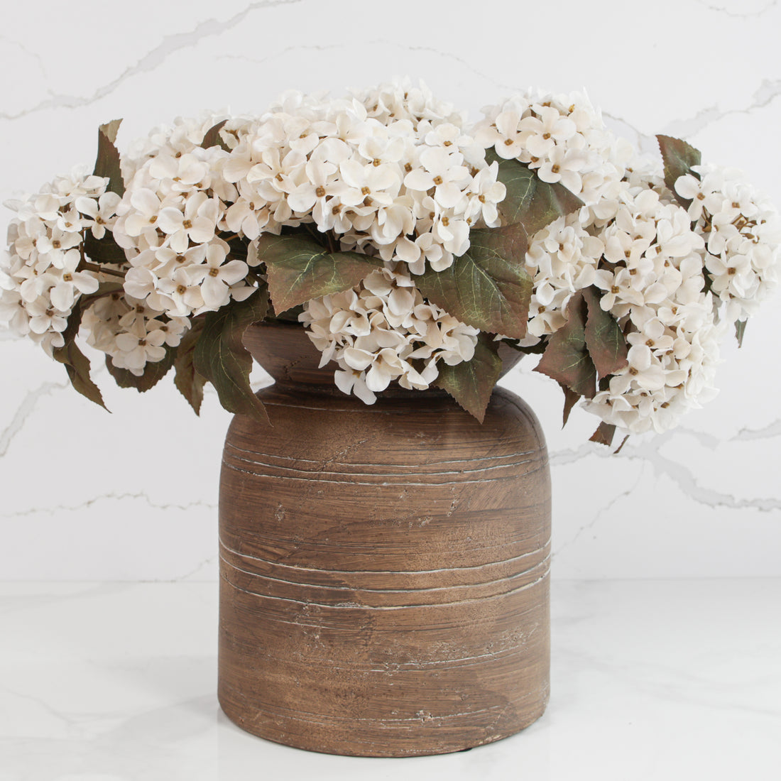 16" Autumn Hydrangea Bush, Cream