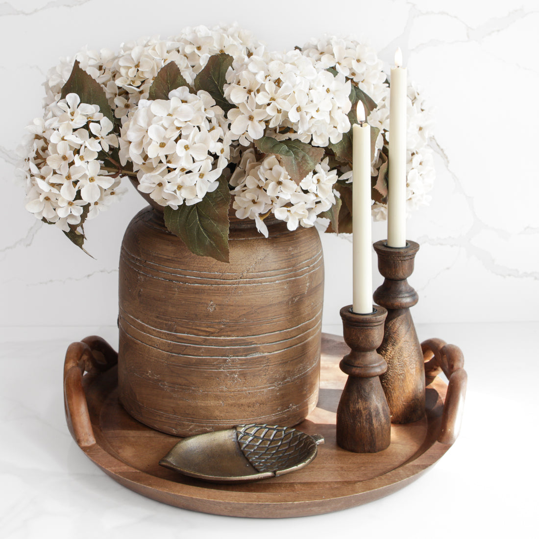 9” Brown Line Vase