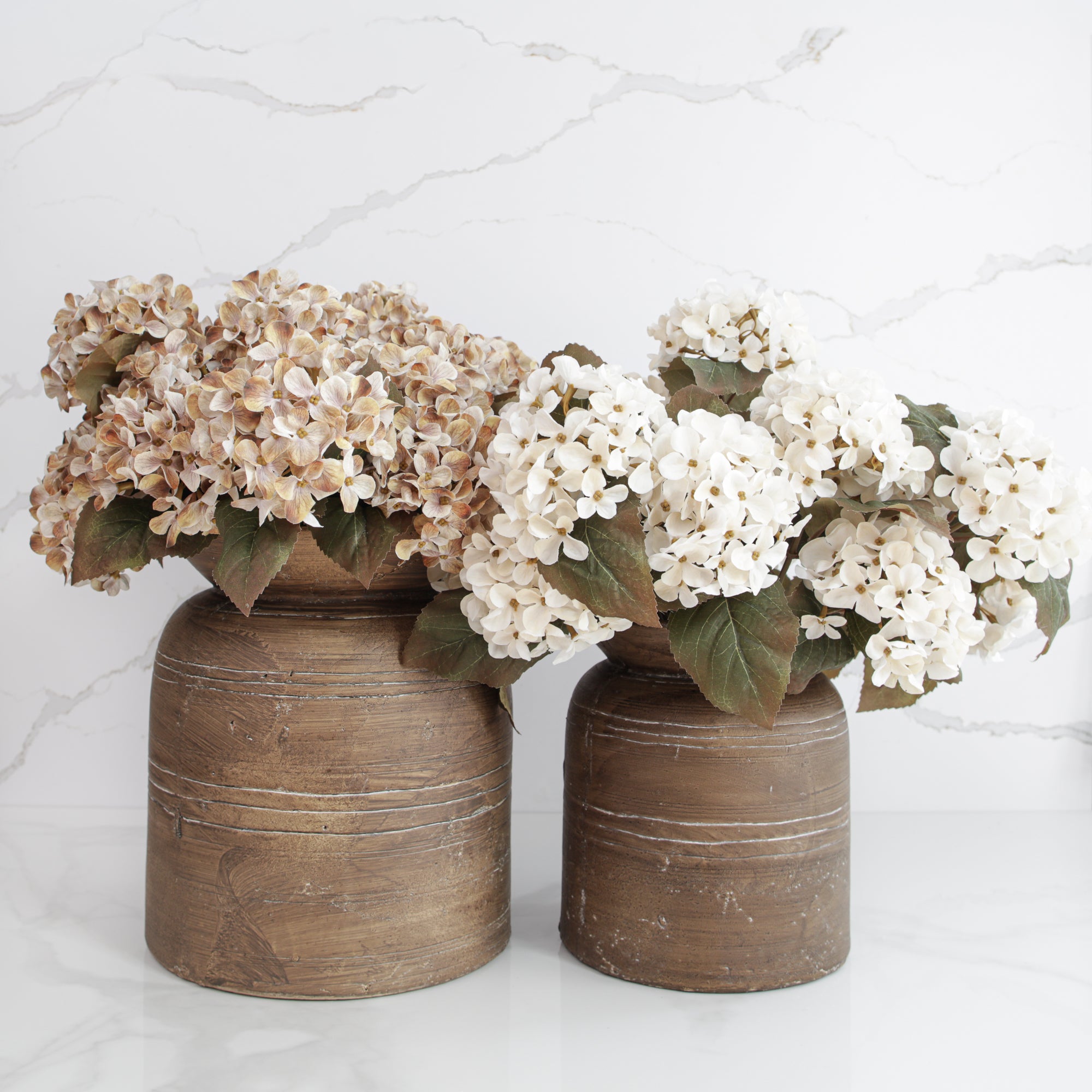 9” Brown Line Vase - Interior Delights