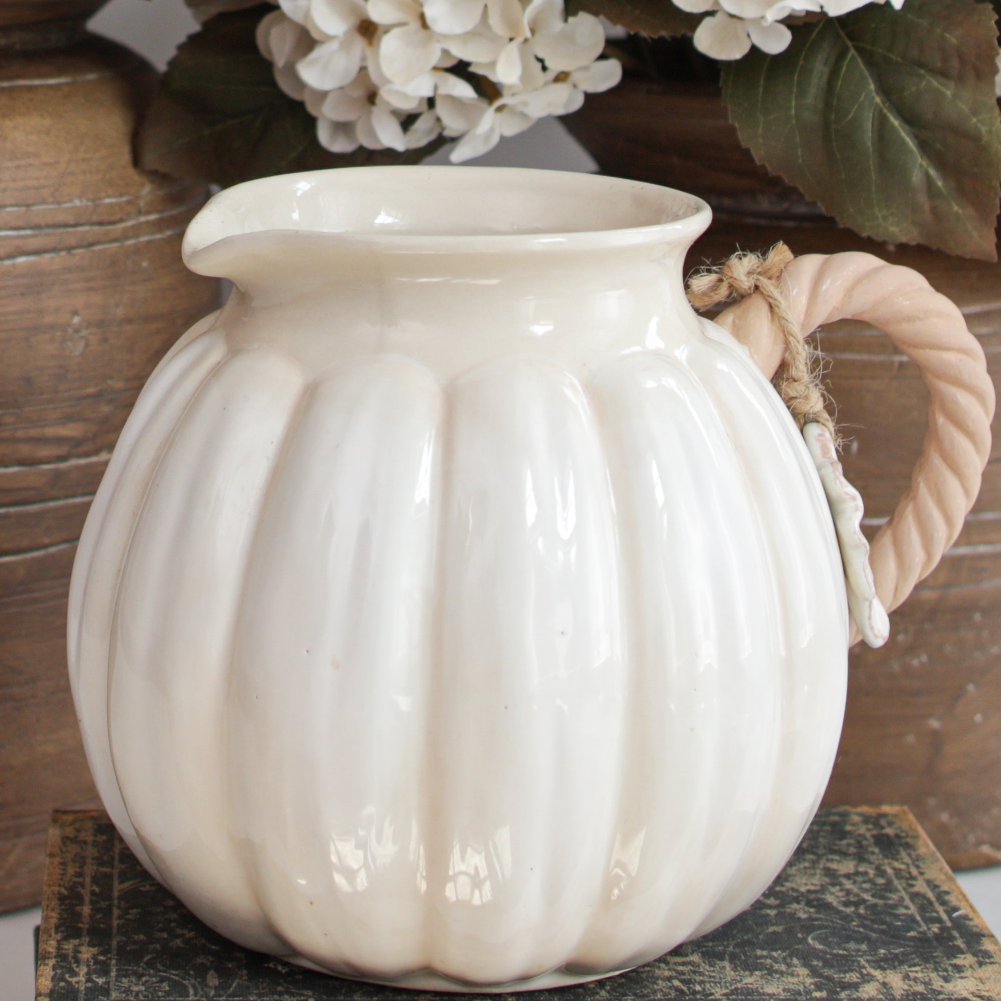White Pumpkin Pitcher – Interior Delights