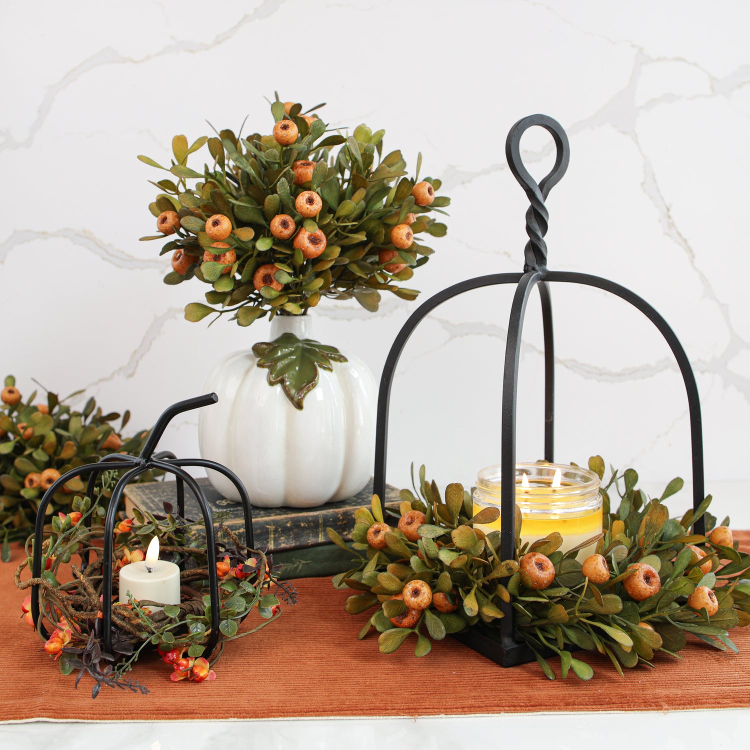 8” Bittersweet Candle Ring