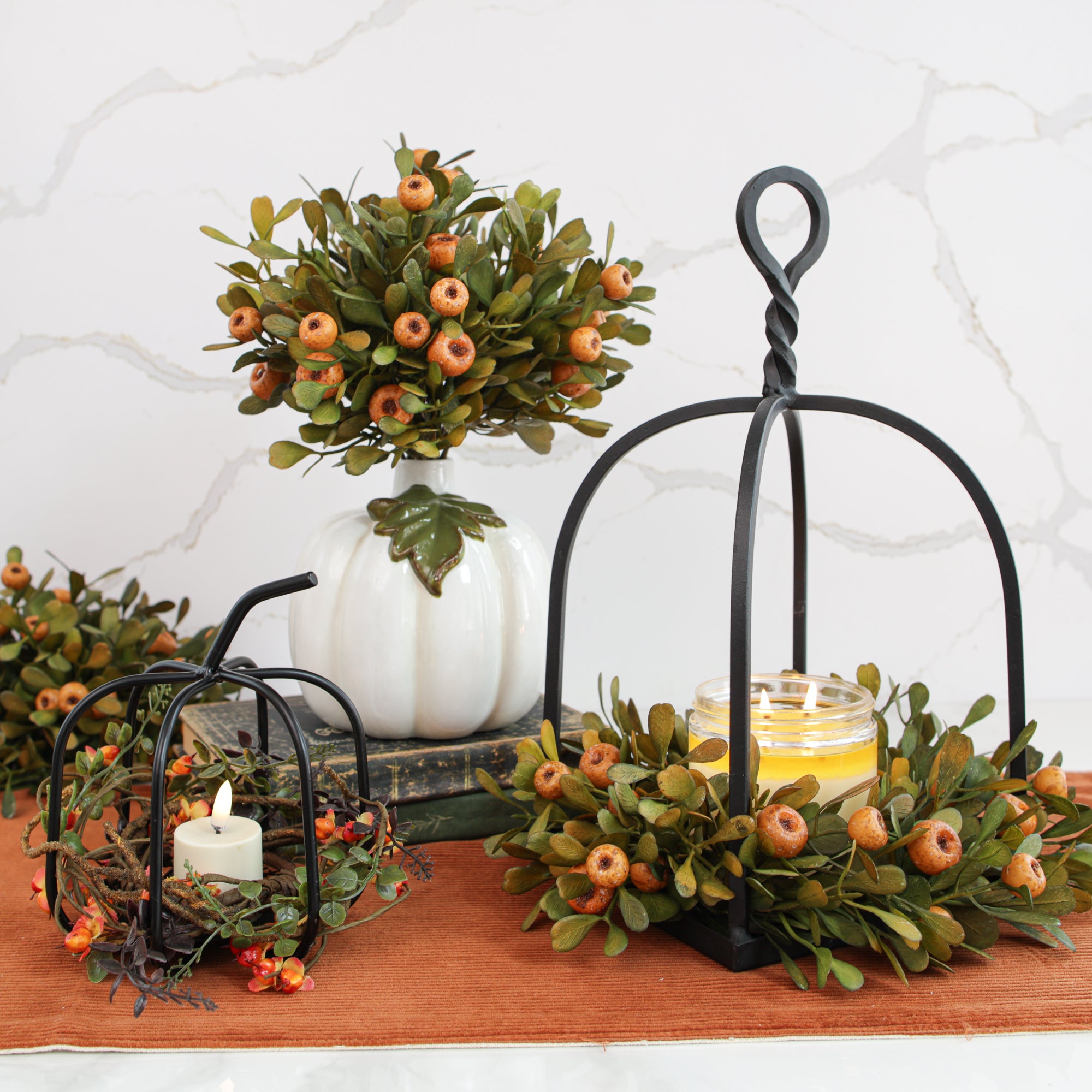 8” Bittersweet Candle Ring