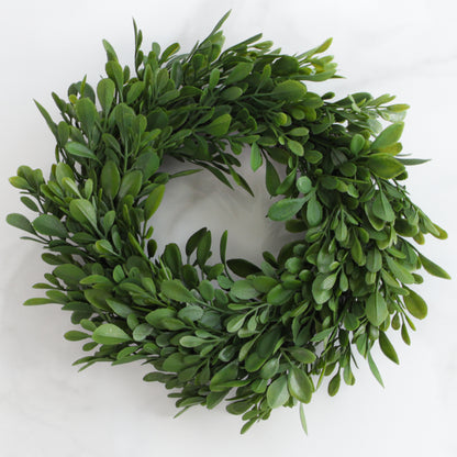 9" Boxwood Candle Ring