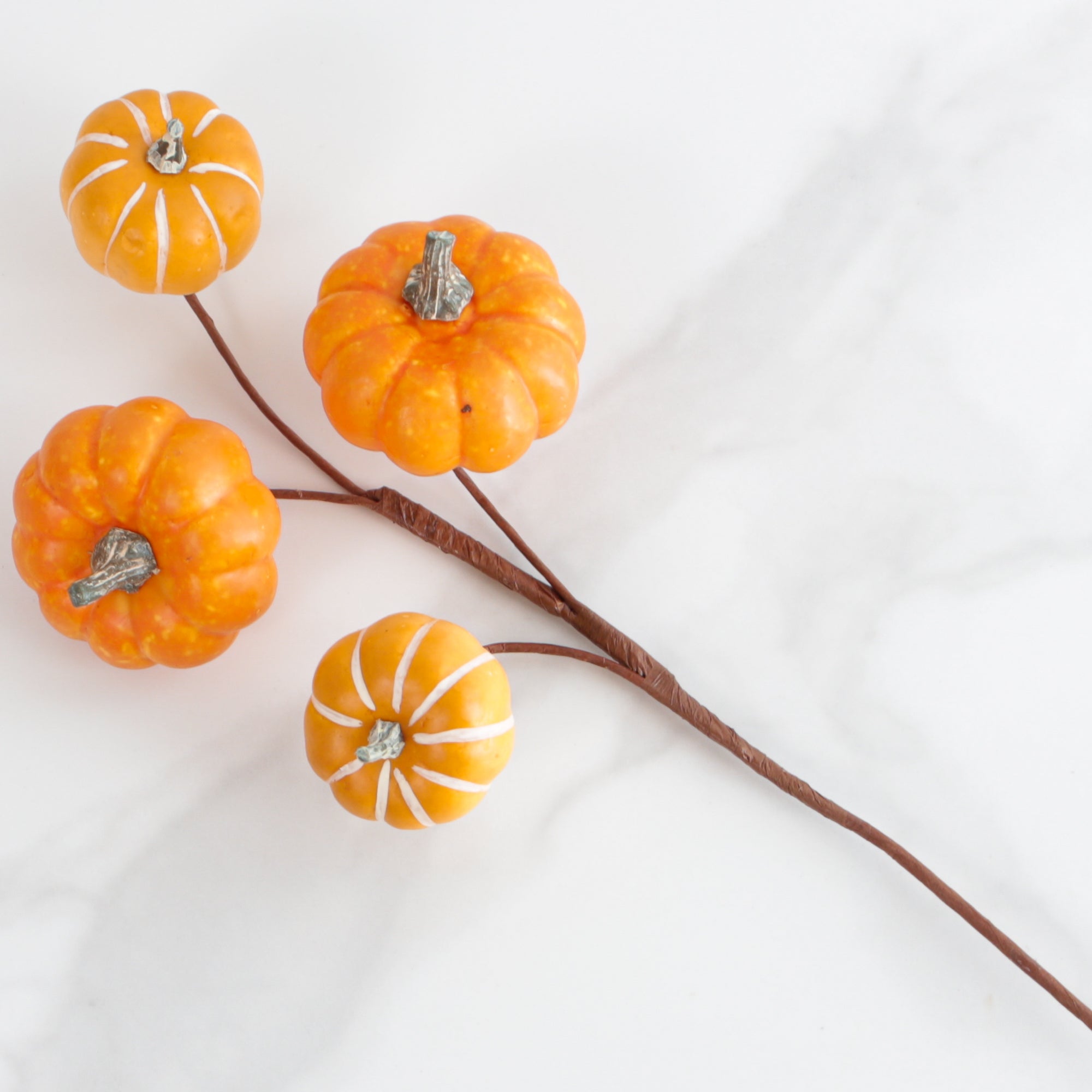 12" Orange Pumpkin Pick