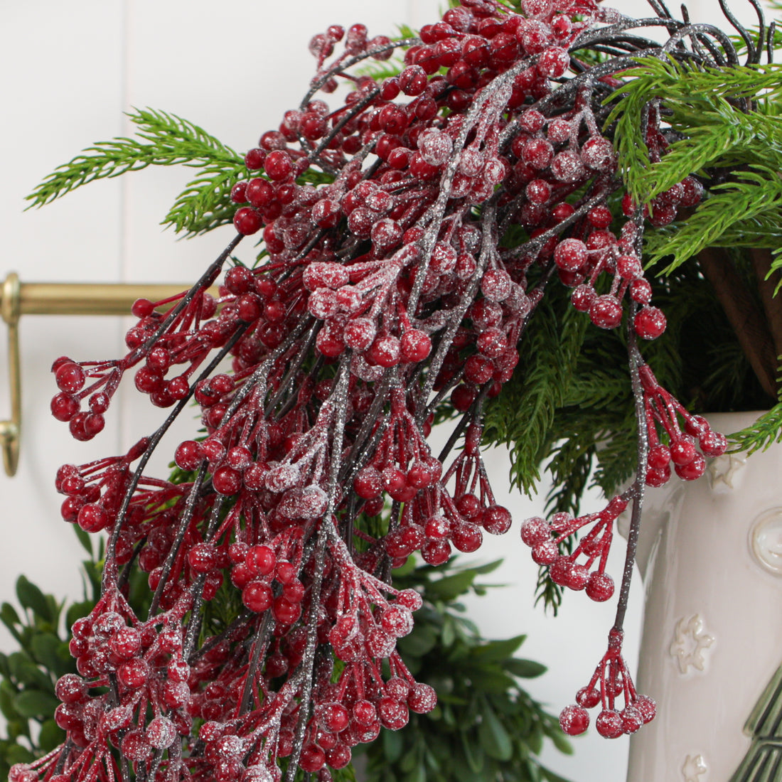 42" Draping Red Berry