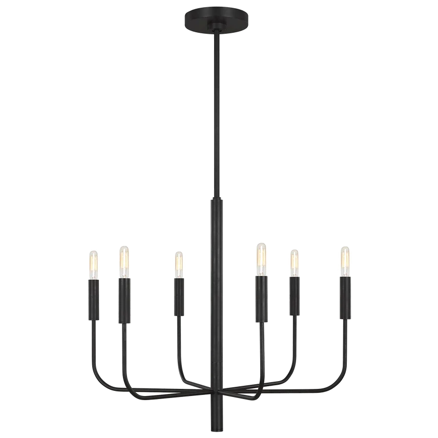 Stacie - 6 Light Curved Arm Chandelier