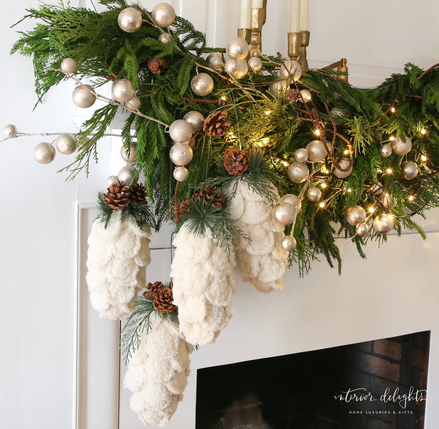 60&quot; Twig and Pinecone Garland