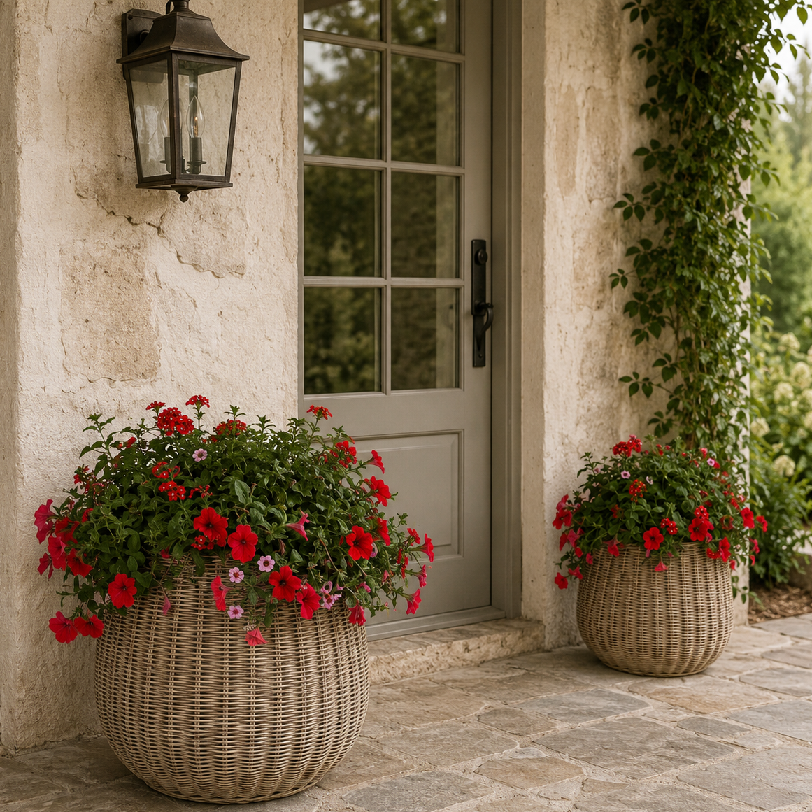 willow plant pot Round Willow Planter Baskets
