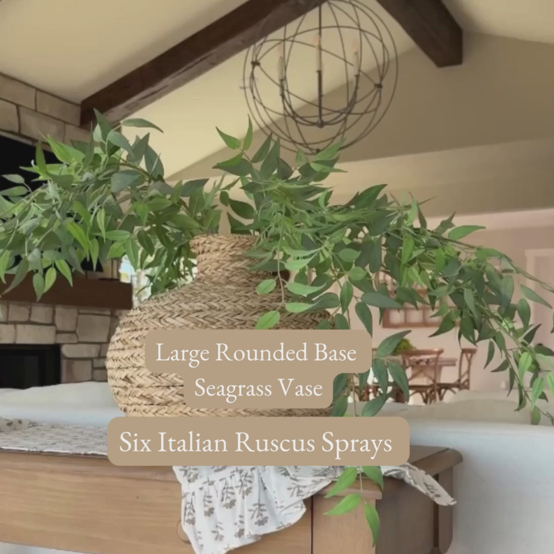 Medium Seagrass Basket Vase - Local Pick Up Only