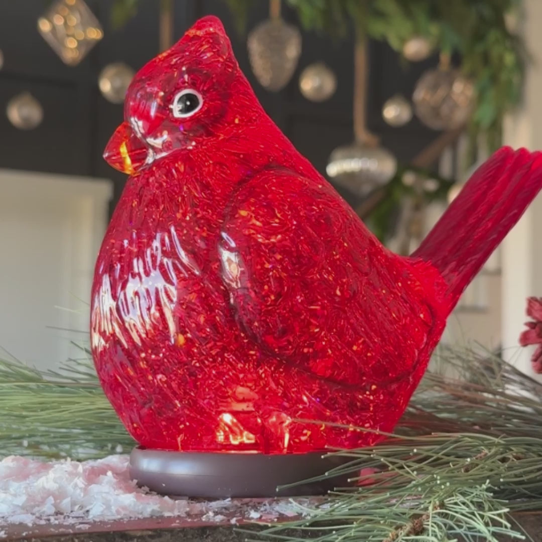 Cardinal Snow Globe
