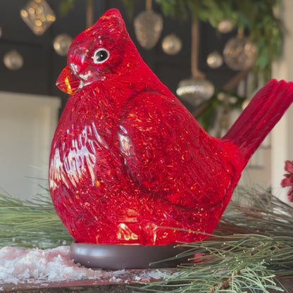 Cardinal Snow Globe