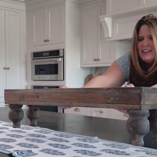 Rustic Footed Wood Riser – Interior Delights