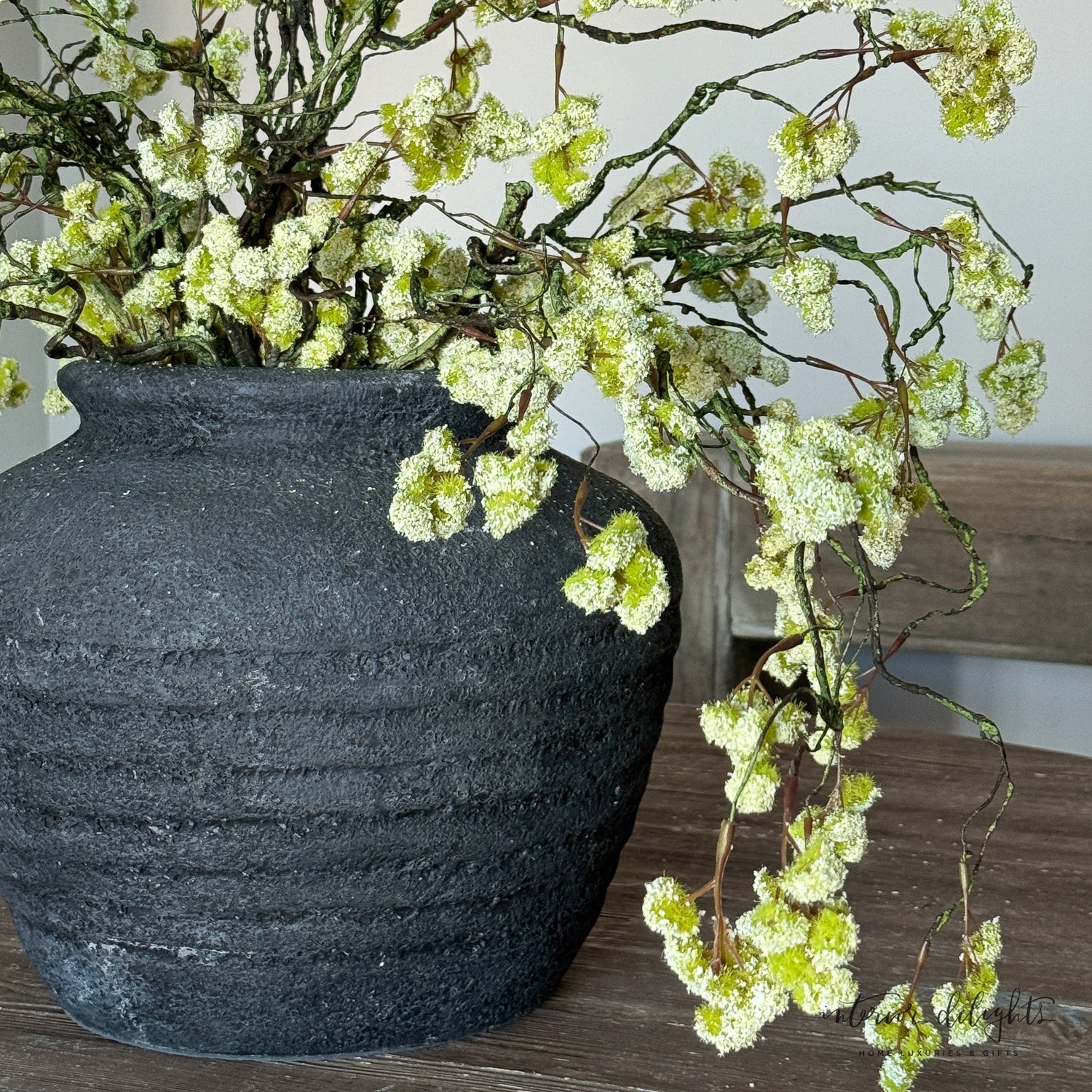 12” Metallic Black Vase