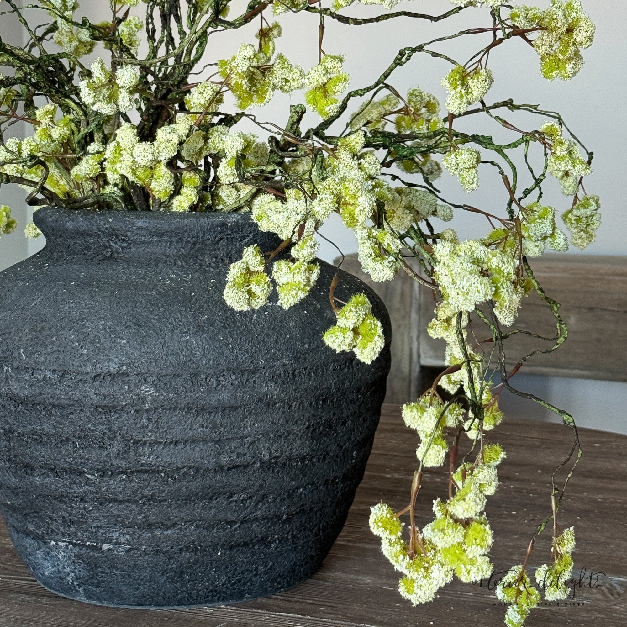 12” Metallic Black Vase