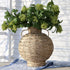 Seagrass Vase + Green Leaf Bloom Spray Arrangement - Interior Delights