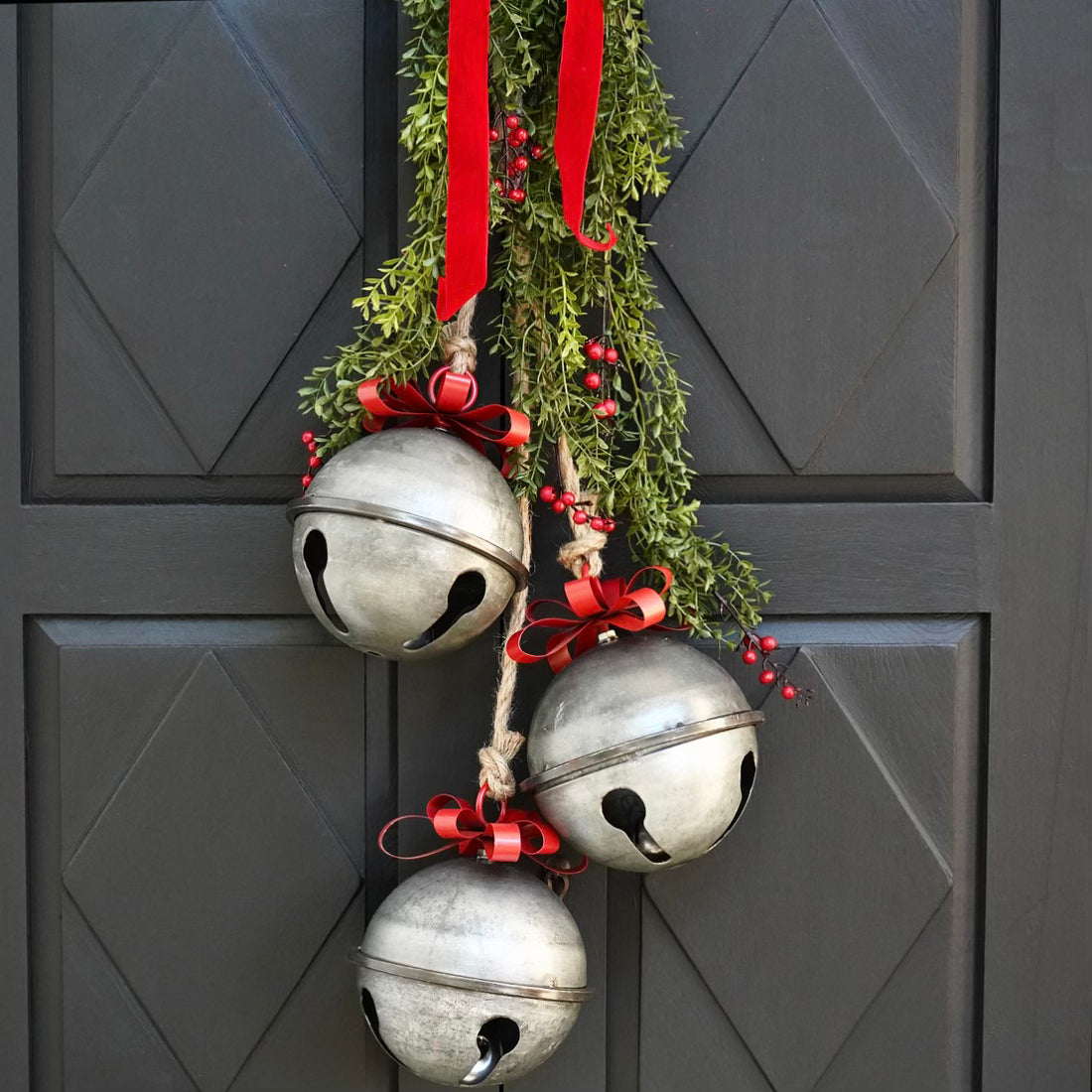28&quot; Hanging Silver Bell Group of 3