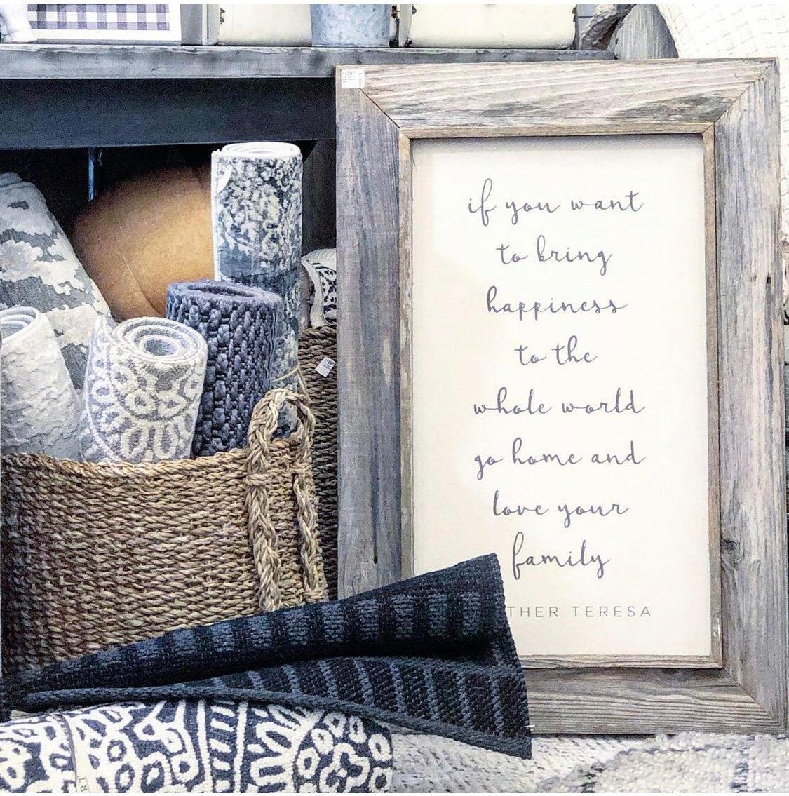 Mother Theresa Barn Wood Sign - Interior Delights
