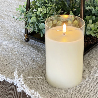 6&quot; x 3.5&quot; Ivory Flameless Candle. - Interior Delights