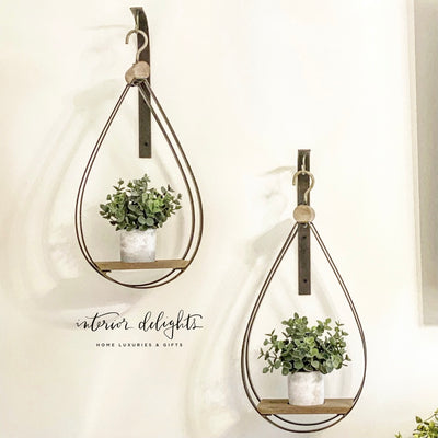 Set of 2 Teardrops + 2 Potted Boxwood