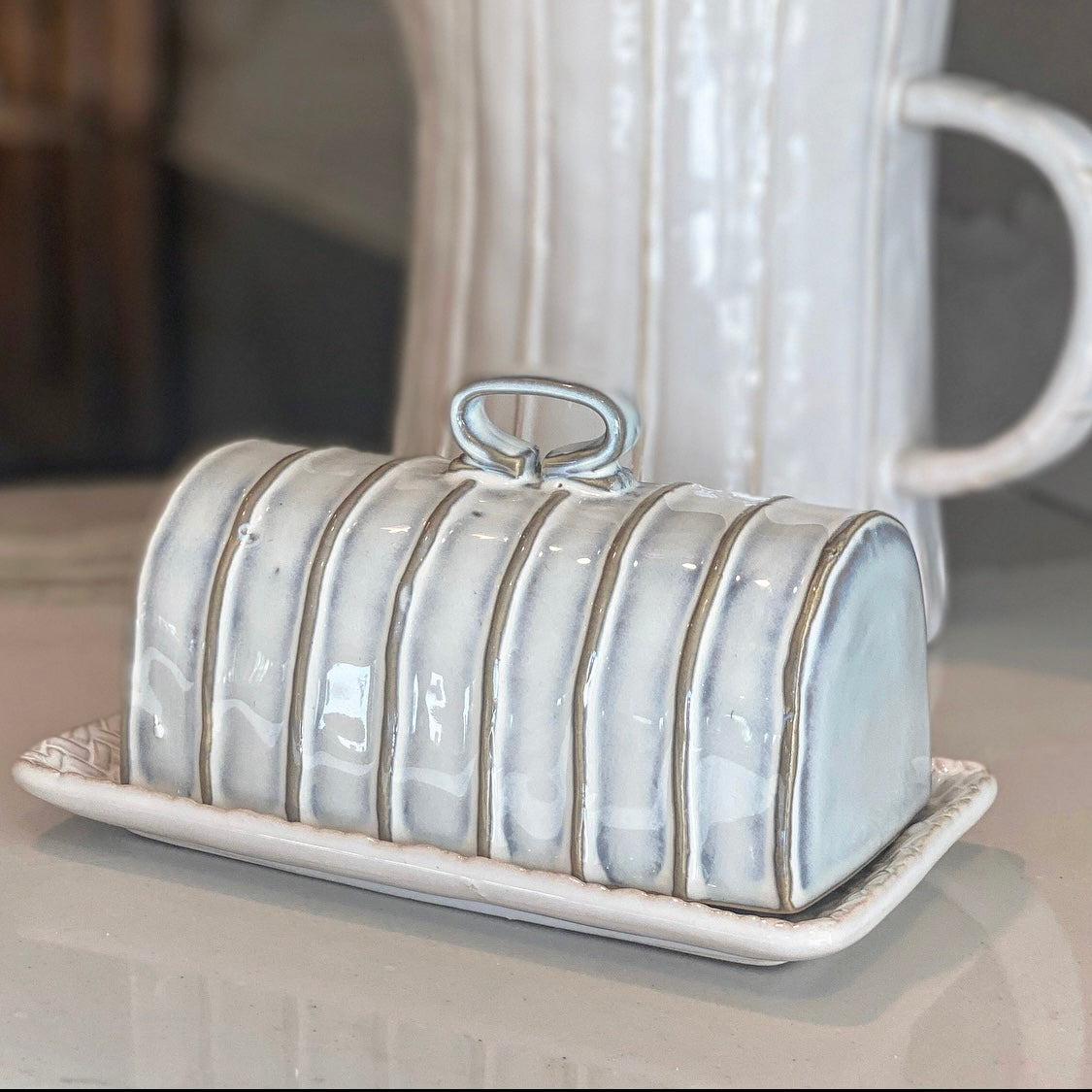 Textured Butter Dish Set Interior Delights
