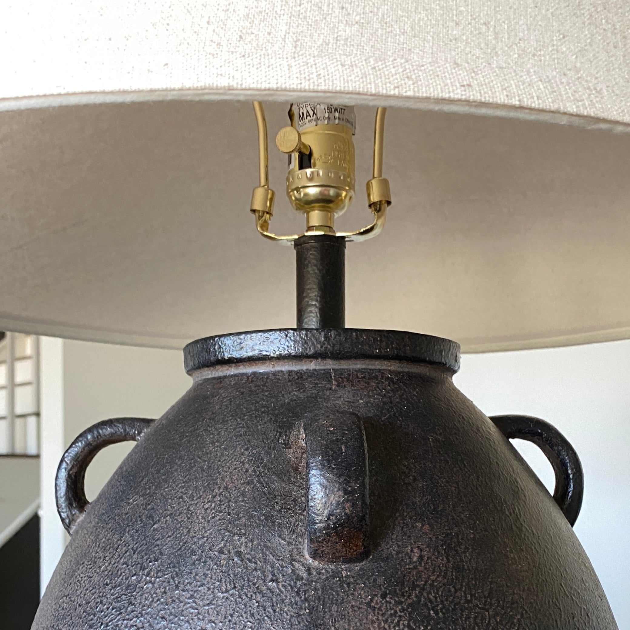 Large Southwestern Handle Lamp