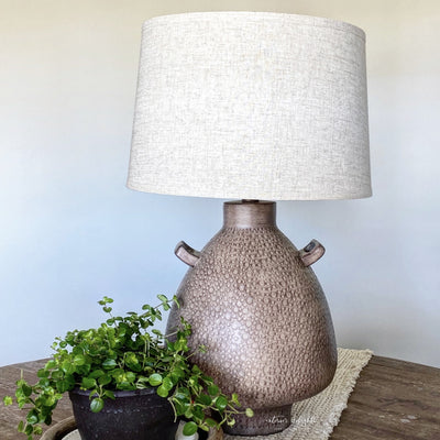 Brown Speckled Handle Lamp