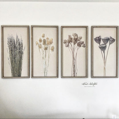 Botanical on Canvas with Wood Frame (6 Styles to Choose From)