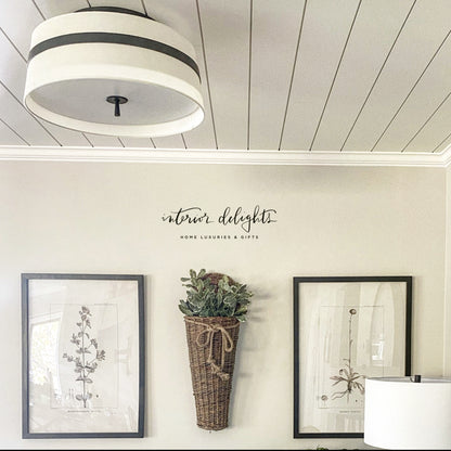 Stripe Shade Semi Flush Mount - Interior Delights