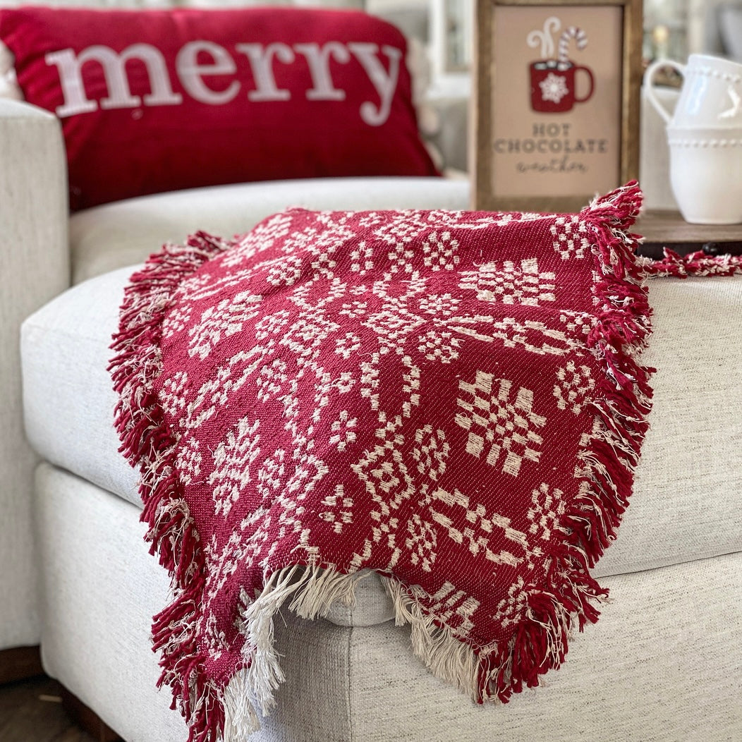 Scandinavian Woven Cotton Table Runner - Interior Delights