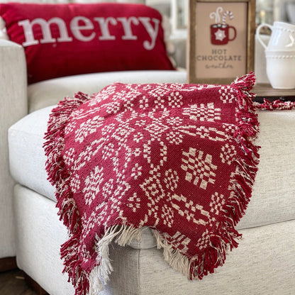 Scandinavian Woven Cotton Table Runner - Interior Delights